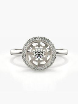 Valanova - Hallmarked 14K White Gold Certified Lab Grown Diamond Ring