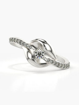 Valanova - Hallmarked 14K White Gold Certified Lab Grown Diamond Ring