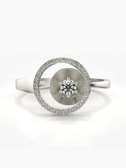 Valanova - Hallmarked 14K White Gold Certified Lab Grown Diamond Ring