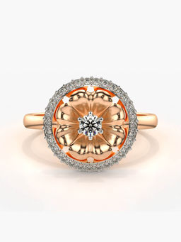Valanova - Hallmarked 14K Rose Gold Certified Lab Grown Diamond Ring