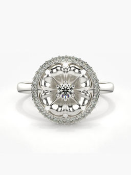 Valanova - Hallmarked 14K White Gold Certified Lab Grown Diamond Ring