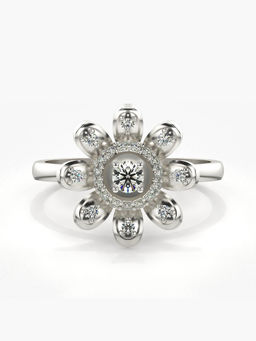 Valanova - Hallmarked 14K White Gold Certified Lab Grown Diamond Ring