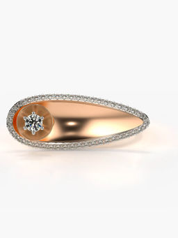 Valanova - Hallmarked 14K Rose Gold Certified Lab Grown Diamond Ring