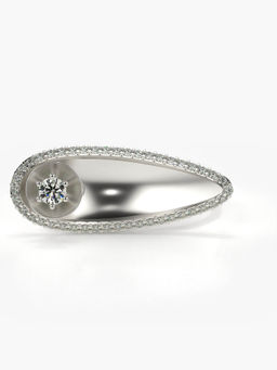 Valanova - Hallmarked 14K White Gold Certified Lab Grown Diamond Ring