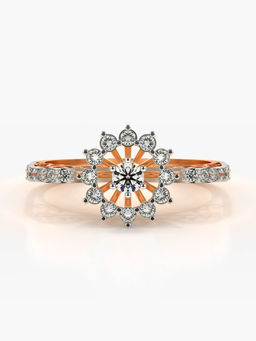 Valanova - Hallmarked 14K Rose Gold Certified Lab Grown Diamond Ring