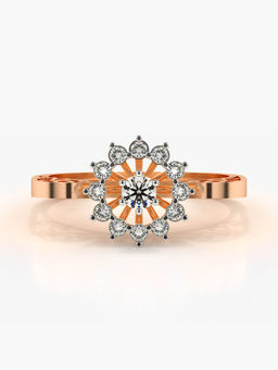 Valanova - Hallmarked 14K Rose Gold Certified Lab Grown Diamond Ring