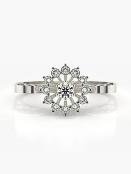 Valanova - Hallmarked 14K White Gold Certified Lab Grown Diamond Ring