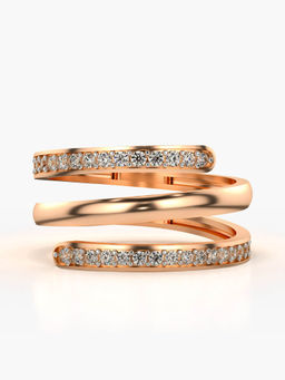 Valanova - Hallmarked 14K Rose Gold Certified Lab Grown Diamond Ring