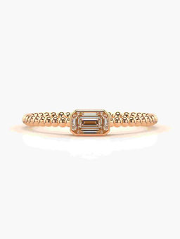 Valanova - Hallmarked 14K Rose Gold Certified Lab Grown Diamond Ring