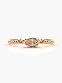Valanova - Hallmarked 14K Rose Gold Certified Lab Grown Diamond Ring
