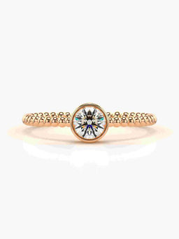 Valanova - Hallmarked 18K Rose Gold Certified Lab Grown Diamond Ring
