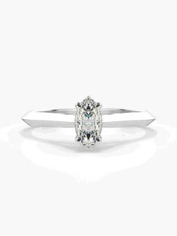 Valanova - Hallmarked 14K White Gold Certified Lab Grown Diamond Ring