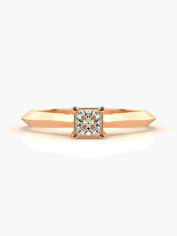 Valanova - Hallmarked 14K Rose Gold Certified Lab Grown Diamond Ring