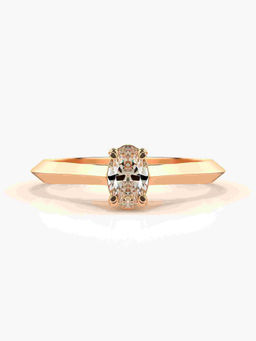 Valanova - Hallmarked 18K Rose Gold Certified Lab Grown Diamond Ring