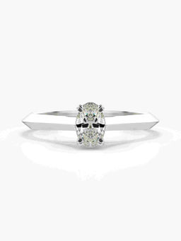 Valanova - Hallmarked 18K White Gold Certified Lab Grown Diamond Ring