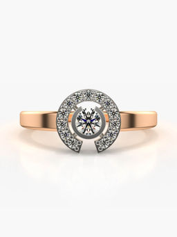Valanova - Hallmarked 14K Rose Gold Certified Lab Grown Diamond Ring