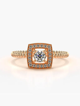 Valanova - Hallmarked 18K Rose Gold Certified Lab Grown Diamond Ring
