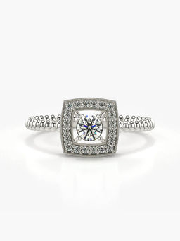 Valanova - Hallmarked 18K White Gold Certified Lab Grown Diamond Ring