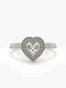 Valanova - Hallmarked 14K White Gold Certified Lab Grown Diamond Ring