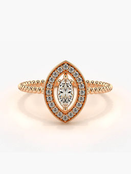 Valanova - Hallmarked 14K Rose Gold Certified Lab Grown Diamond Ring