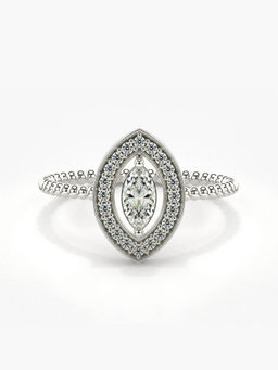 Valanova - Hallmarked 14K White Gold Certified Lab Grown Diamond Ring