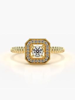 Valanova - Hallmarked 18K Gold Certified Lab Grown Diamond Ring