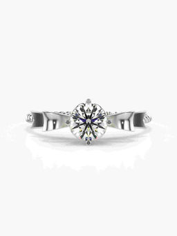 Valanova - Hallmarked 18K White Gold Certified Lab Grown Diamond Ring