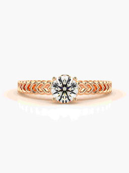 Valanova - Hallmarked 14K Rose Gold Certified Lab Grown Diamond Ring