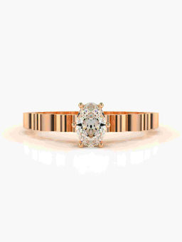 Valanova - Hallmarked 14K Rose Gold Certified Lab Grown Diamond Ring