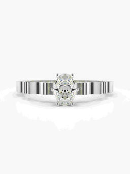 Valanova - Hallmarked 14K White Gold Certified Lab Grown Diamond Ring