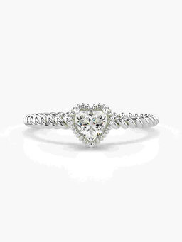 Valanova - Hallmarked 18K White Gold Certified Lab Grown Diamond Ring