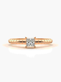 Valanova - Hallmarked 14K Rose Gold Certified Lab Grown Diamond Ring