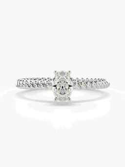 Valanova - Hallmarked 18K White Gold Certified Lab Grown Diamond Ring