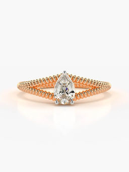 Valanova - Hallmarked 14K Rose Gold Certified Lab Grown Diamond Ring