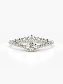 Valanova - Hallmarked 14K White Gold Certified Lab Grown Diamond Ring