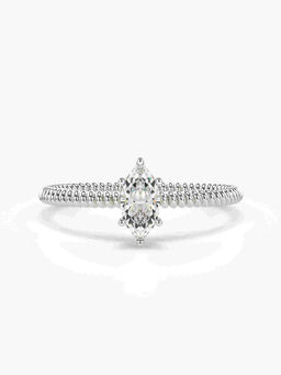 Valanova - Hallmarked 18K White Gold Certified Lab Grown Diamond Ring
