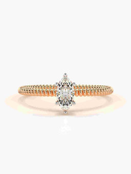 Valanova - Hallmarked 14K Rose Gold Certified Lab Grown Diamond Ring