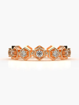 Valanova - Hallmarked 14K Rose Gold Certified Lab Grown Diamond Ring