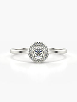 Valanova - Hallmarked 14K White Gold Certified Lab Grown Diamond Ring