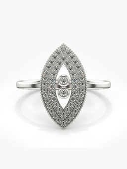 Valanova - Hallmarked 14K White Gold Certified Lab Grown Diamond Ring