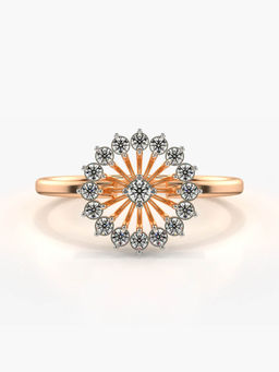 Valanova - Hallmarked 14K Rose Gold Certified Lab Grown Diamond Ring
