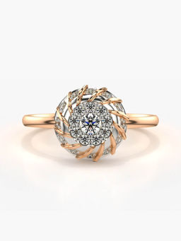 Valanova - Hallmarked 14K Rose Gold Certified Lab Grown Diamond Ring