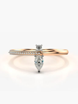 Valanova - Hallmarked 14K Rose Gold Certified Lab Grown Diamond Ring