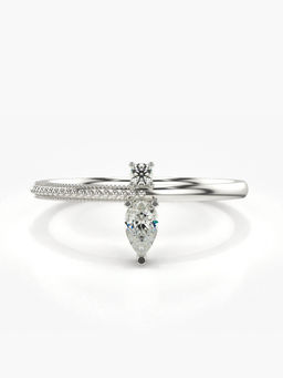 Valanova - Hallmarked 14K White Gold Certified Lab Grown Diamond Ring