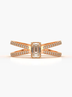 Valanova - Hallmarked 14K Rose Gold Certified Lab Grown Diamond Ring