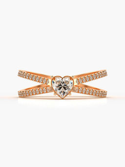 Valanova - Hallmarked 14K Rose Gold Certified Lab Grown Diamond Ring