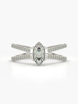 Valanova - Hallmarked 14K White Gold Certified Lab Grown Diamond Ring