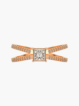 Valanova - Hallmarked 14K Rose Gold Certified Lab Grown Diamond Ring