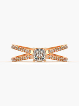 Valanova - Hallmarked 14K Rose Gold Certified Lab Grown Diamond Ring