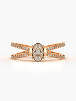 Valanova - Hallmarked 18K Rose Gold Certified Lab Grown Diamond Ring